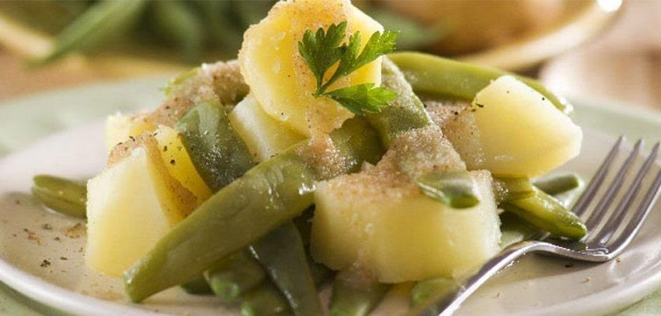 Potato and string beans de 125.2 Kcal