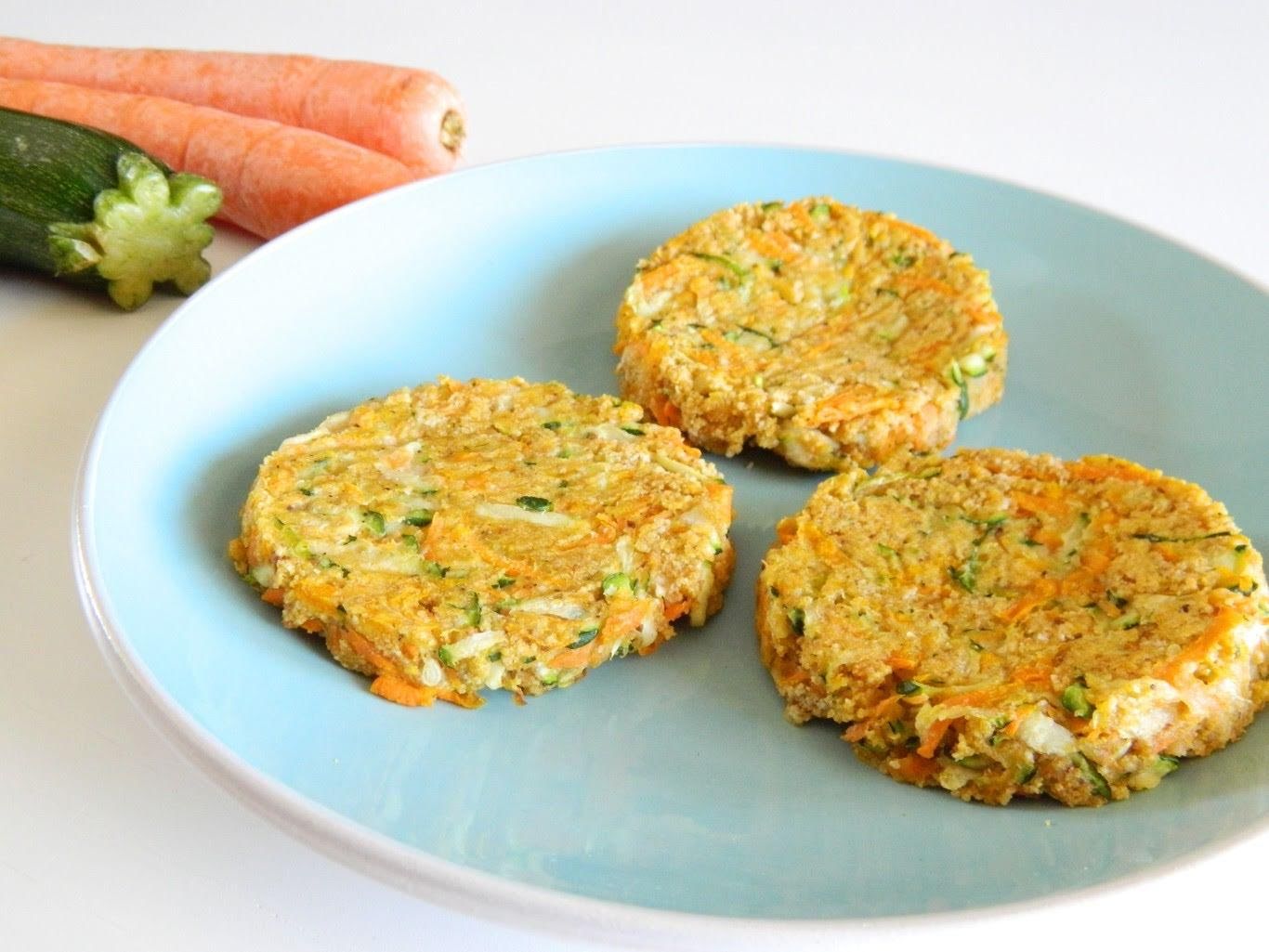 Zucchini and carrot patties  de 164.2 Kcal