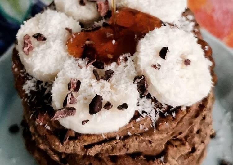Hotcakes de avena, cacao y coco por Avena Salud