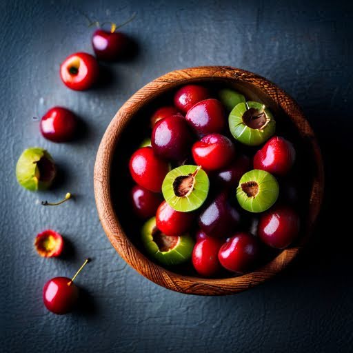 Cerezas y pistaches