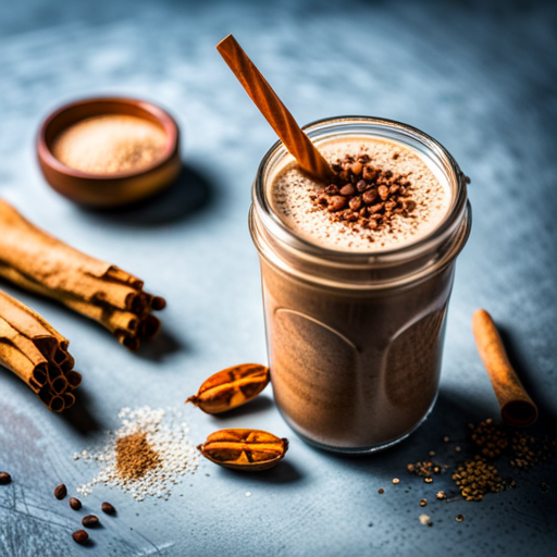 Smoothie de café con avena y plátano