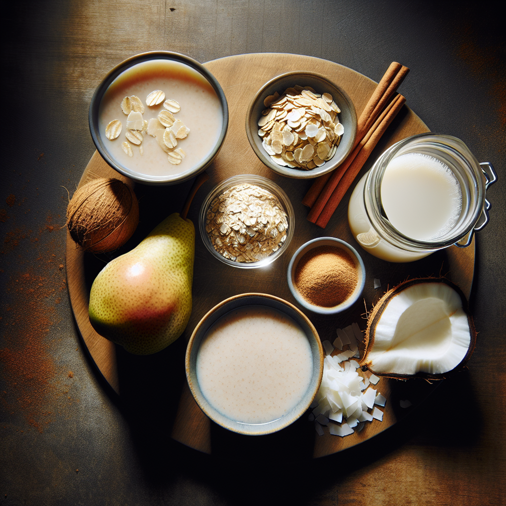 Licuado de pera con coco de 266 Kcal