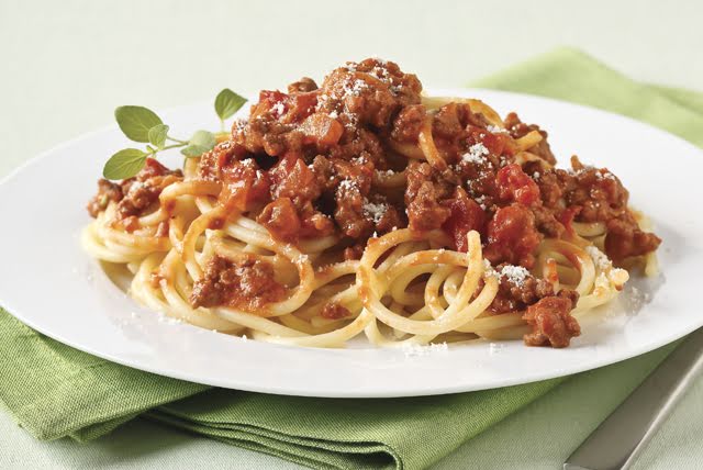 Espaguetti a la boloñesa de 254.2 Kcal