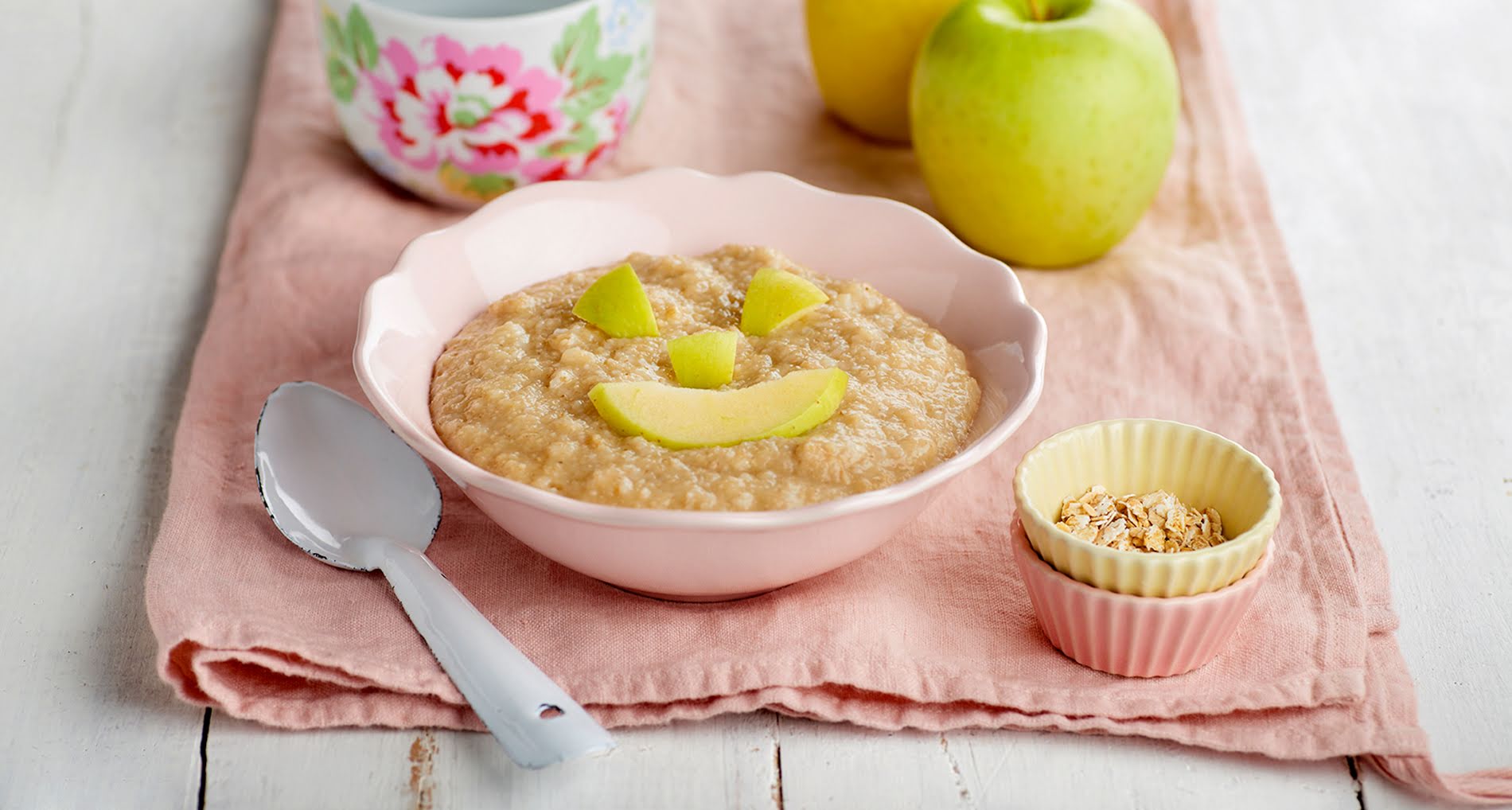 Avena con manzana de 128 Kcal