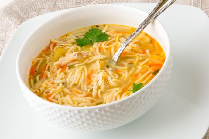 Sopa de fideo con verdura de 219.2 Kcal - Receta fácil en la app Avena