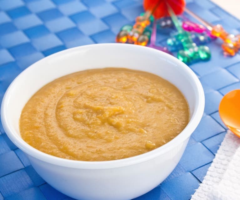 Puré de aguacate con ternera de 109 Kcal