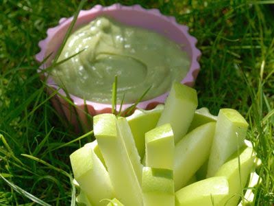 Puré de aguacate con manzana de 217 Kcal