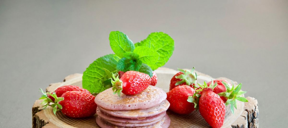 Hotcakes de fresa de 233.2 Kcal