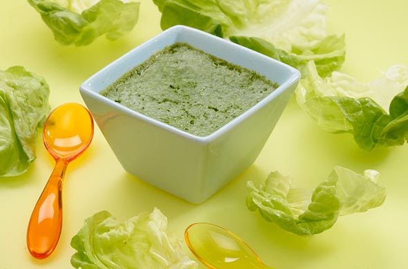 Puré de lechuga y mantequilla de 70 Kcal