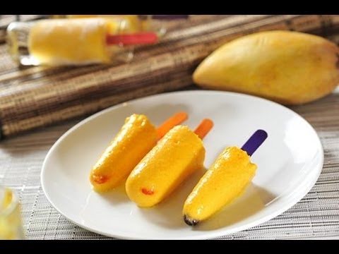 Paletas de yogurt con mango y avena. de 284 Kcal