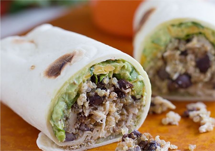 Rollitos de guacamole y quinoa de 321.2 Kcal