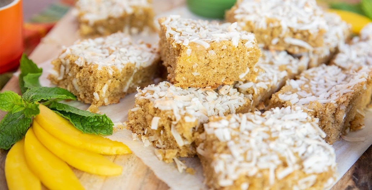 Blondies de mango