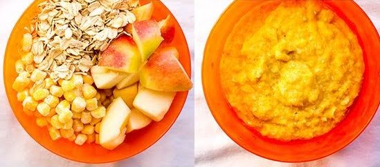 Papilla de elote, avena y manzana por Avena Salud - Receta fácil en la app  para nutriólogos Avena