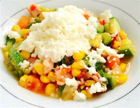 Calabacitas a la mexicana con queso y crema de  Kcal - Receta fácil en  la app Avena