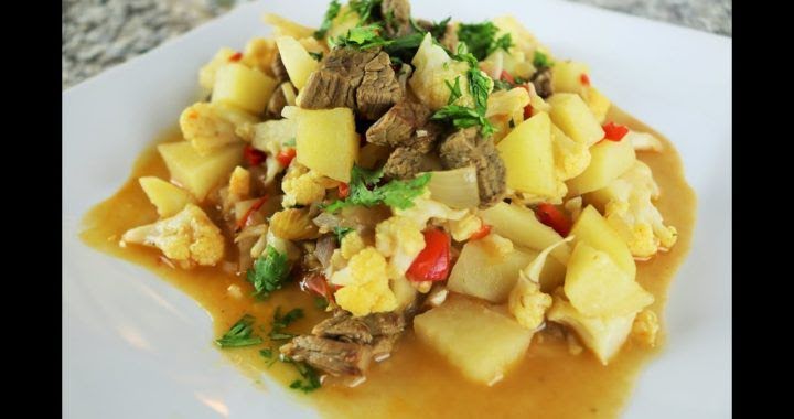 Guisado de coliflor con res