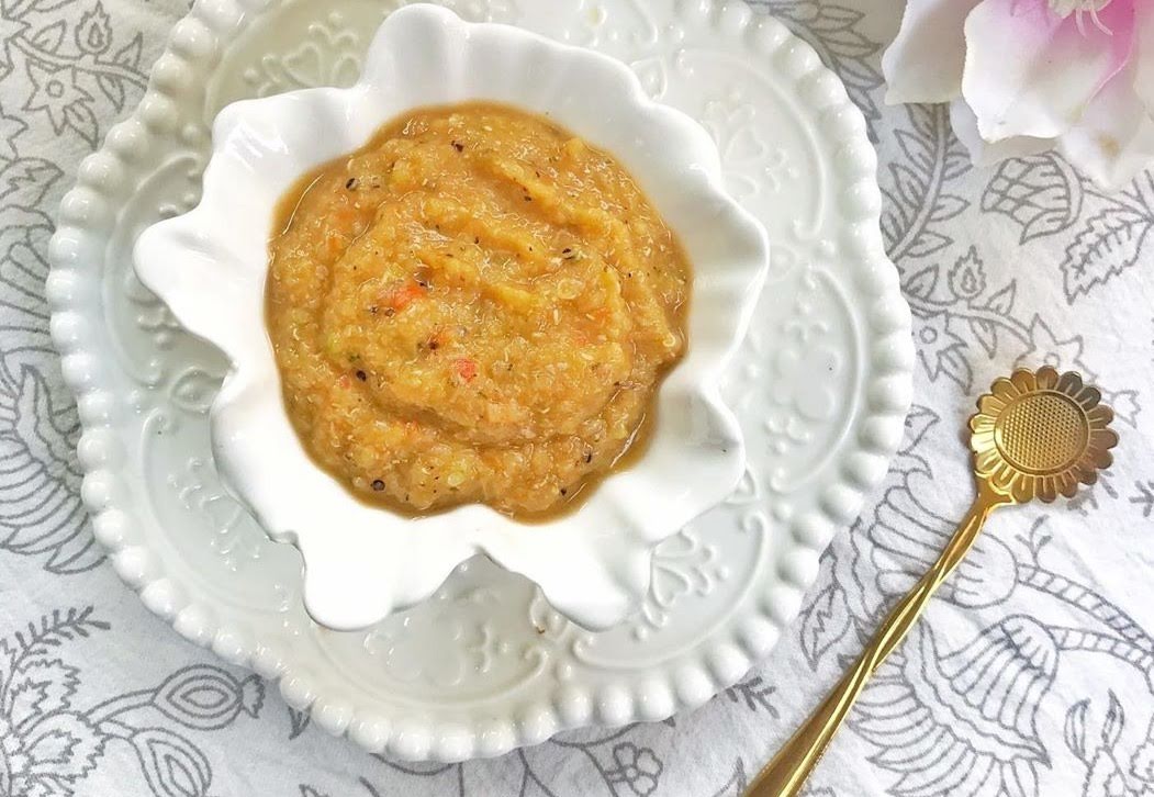 Sopa de quinoa verduras y pimiento de 152 Kcal