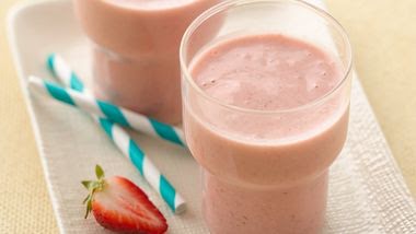 Smoothie de fresas con crema de cacahuate de 138.1 Kcal