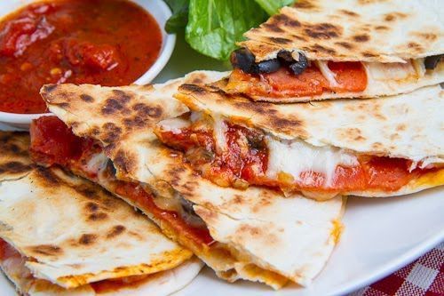 Quesadillas con jitomate de 195 Kcal