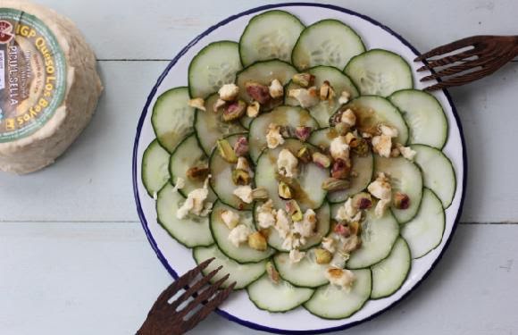 Carpaccio de pepino de 90 Kcal