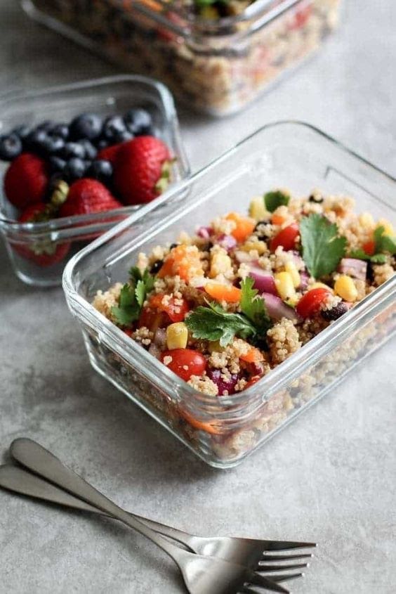 Lunchbox con ensalada de quinoa