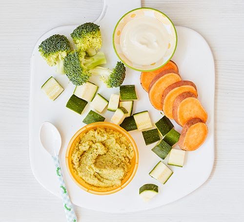 Papilla de pollo con camote y verduras de 154 Kcal