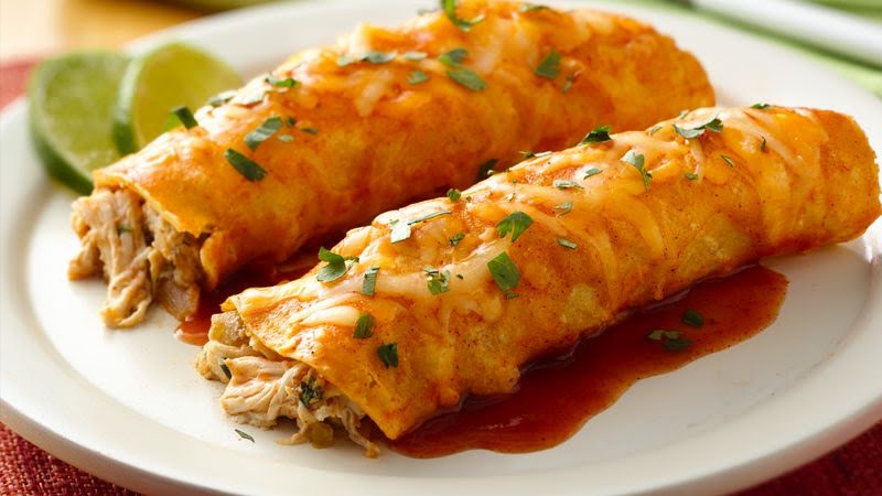 Enchiladas de pollo de 256.2 Kcal