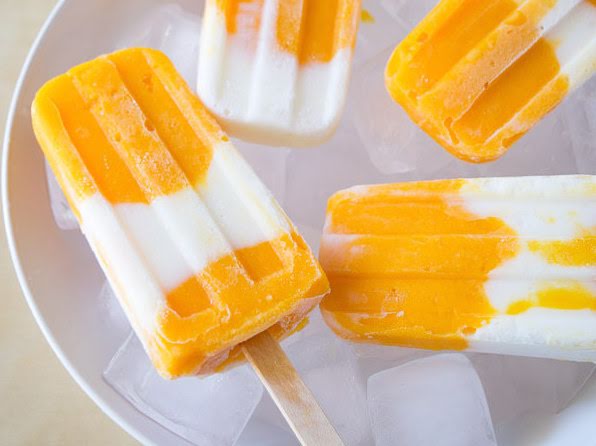 Paletas de mango y yogurt de 197 Kcal