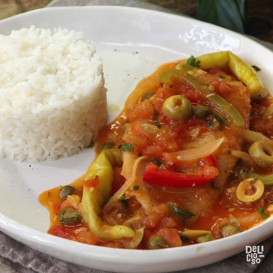 Filete de pesado a la veracruzana de 401.2 Kcal