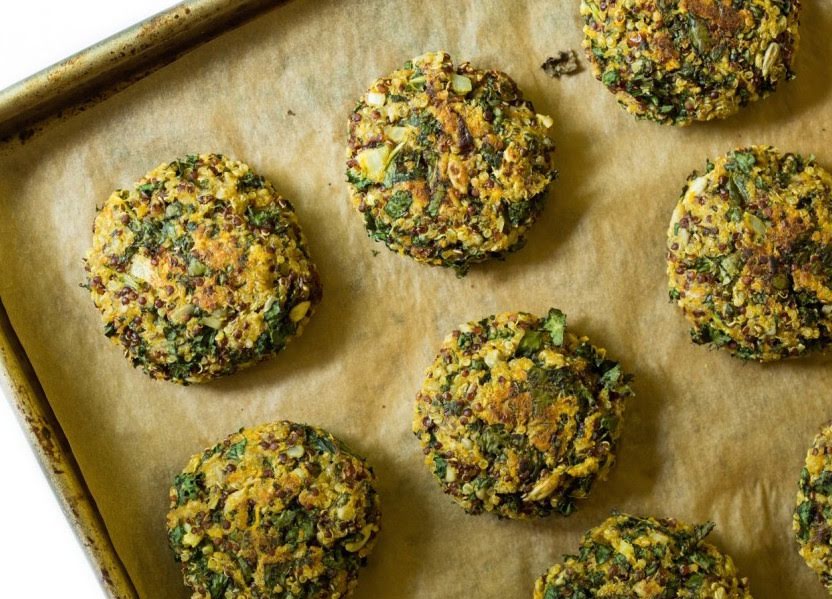 Tortitas de quinoa y garbanzo