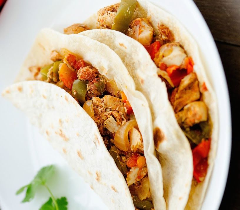 Tacos de alambre de pollo por Avena Salud - Receta fácil en la app para  nutriólogos Avena