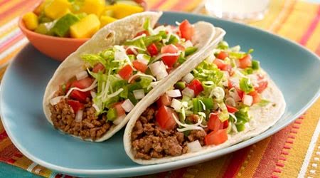 Tacos de carne molida de 203 Kcal - Receta fácil en la app Avena