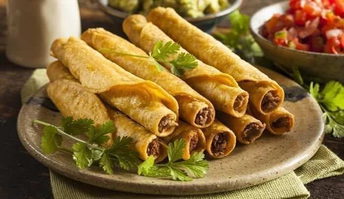 Flautas de res de 206.2 Kcal