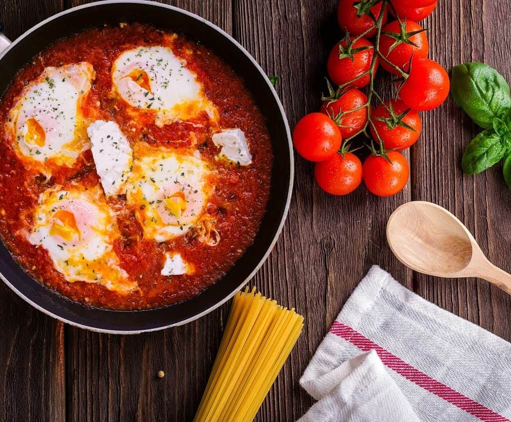 Huevos rancheros de 258.2 Kcal