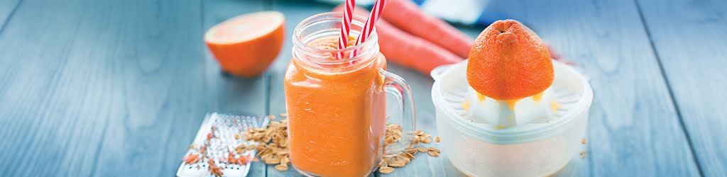 Licuado de zanahoria y naranja con Avena Quaker® de 171 Kcal