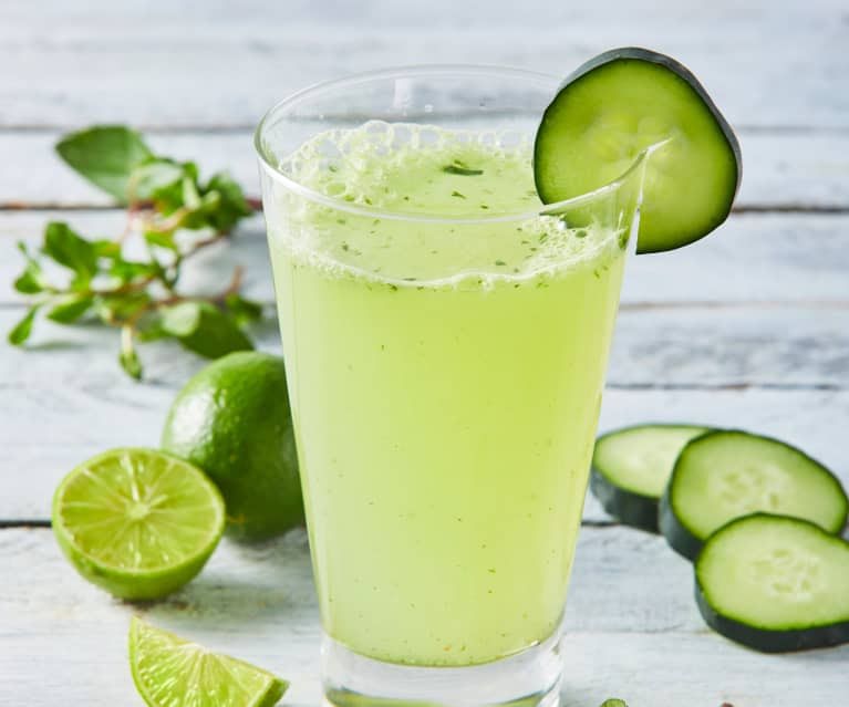 Agua de pepino, limón y menta por Avena Salud - Receta fácil en la app para  nutriólogos Avena