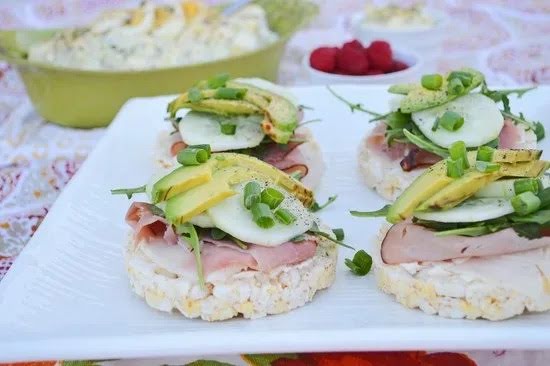 Tortitas de arroz con pechuga de pavo y crema por Avena Salud - Receta  fácil en la app para nutriólogos Avena