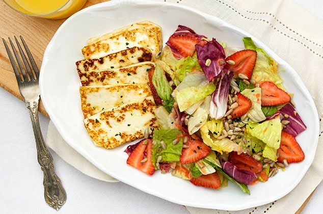 Panela asada con ensalada por Avena Salud - Receta fácil en la app para  nutriólogos Avena