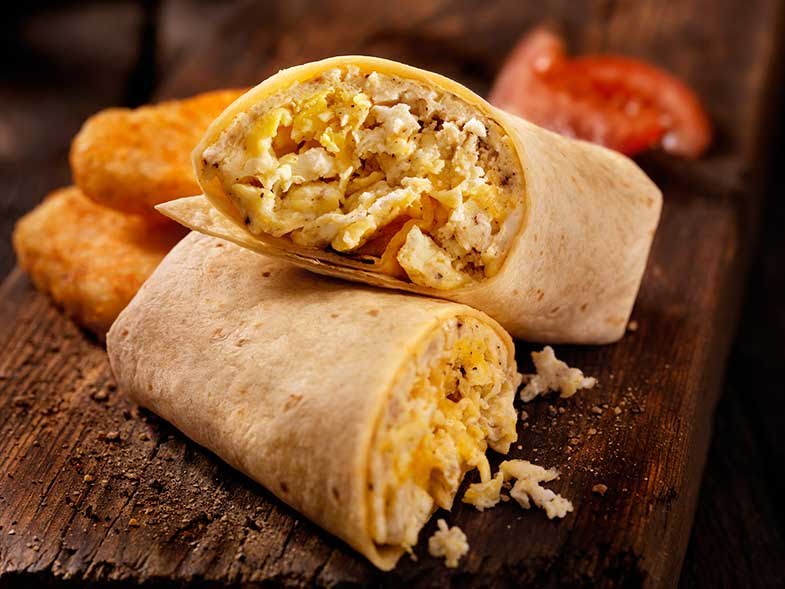 Taquitos de huevo de 174 Kcal