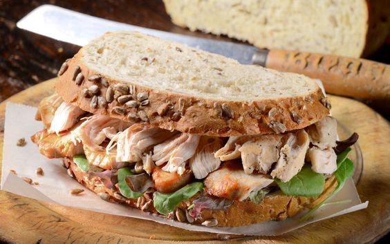 Sándwich de pavo de 300 Kcal