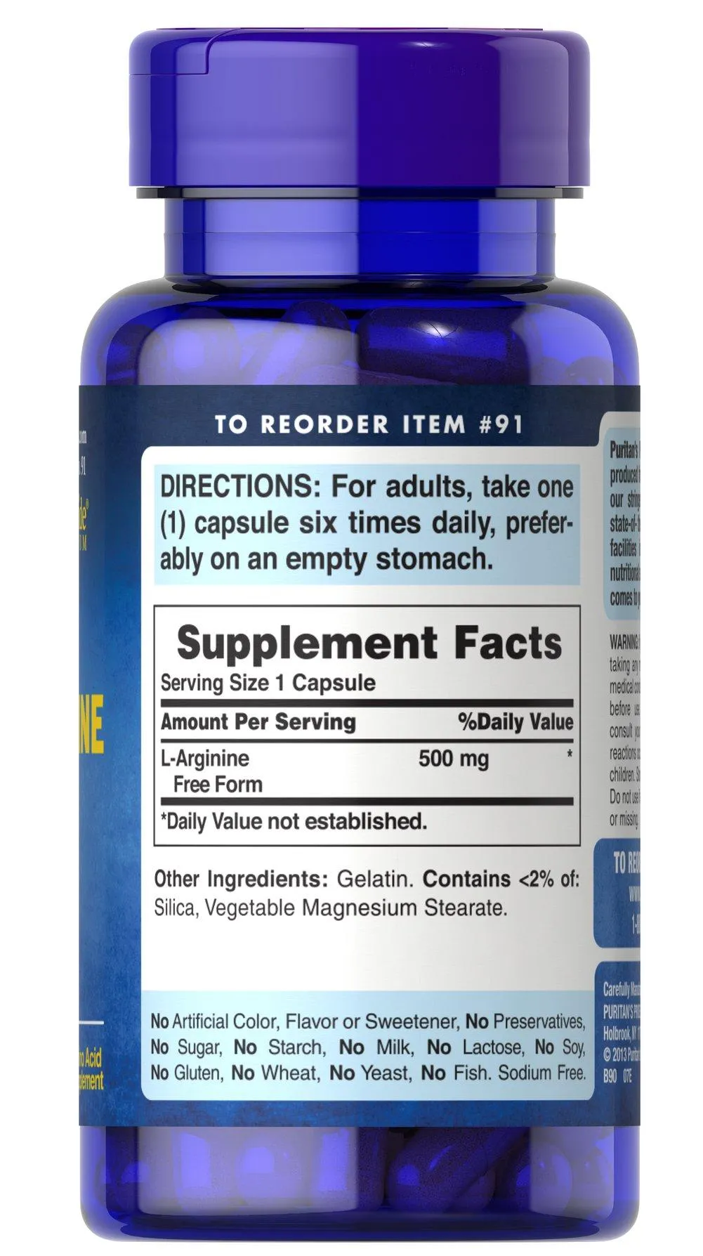 L-Arginine 精氨酸 500 MG - 3