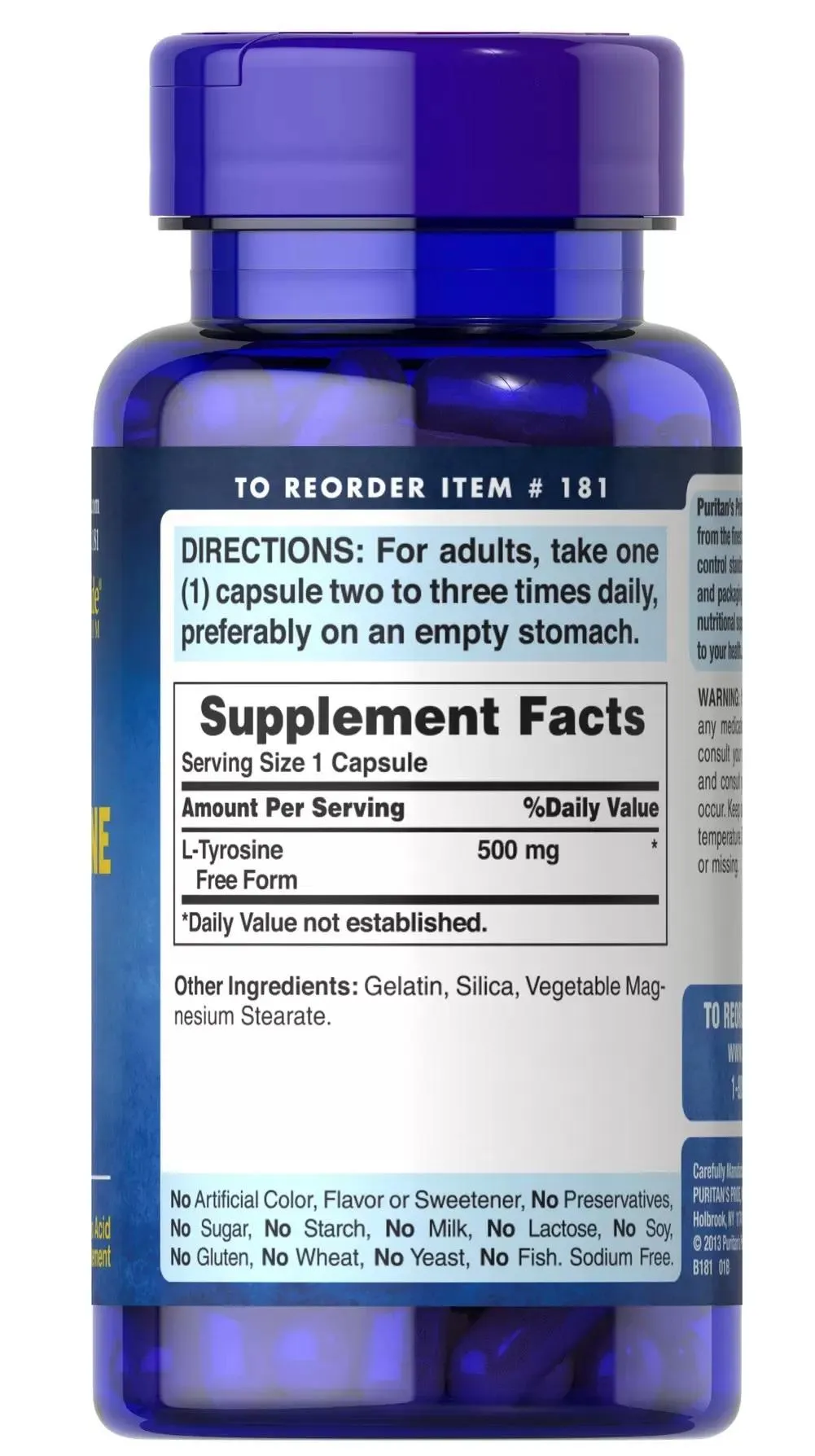 L-Tyrosine 500 mg L-酪氨酸500毫克  - 4