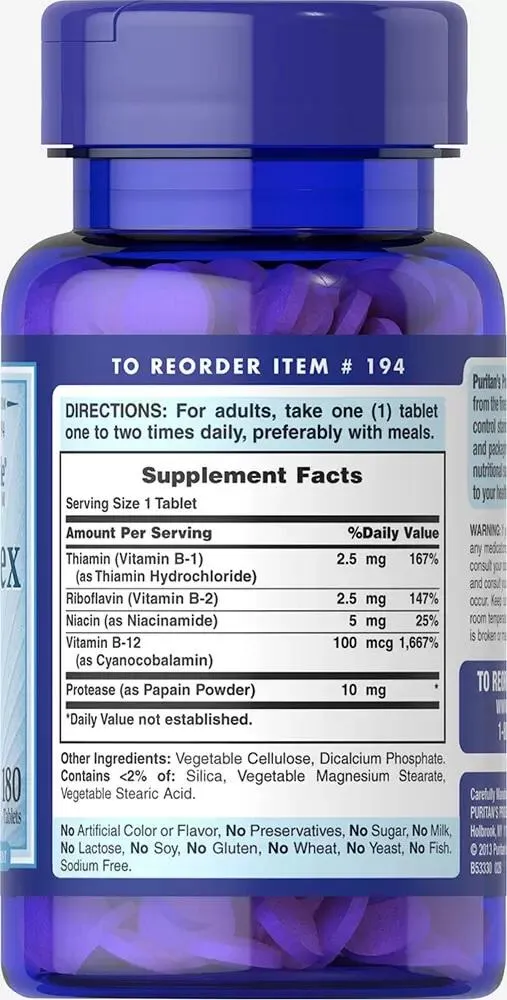 Vitamin B-Complex and Vitamin B-12 維生素B群 & B-12（180顆） - 3