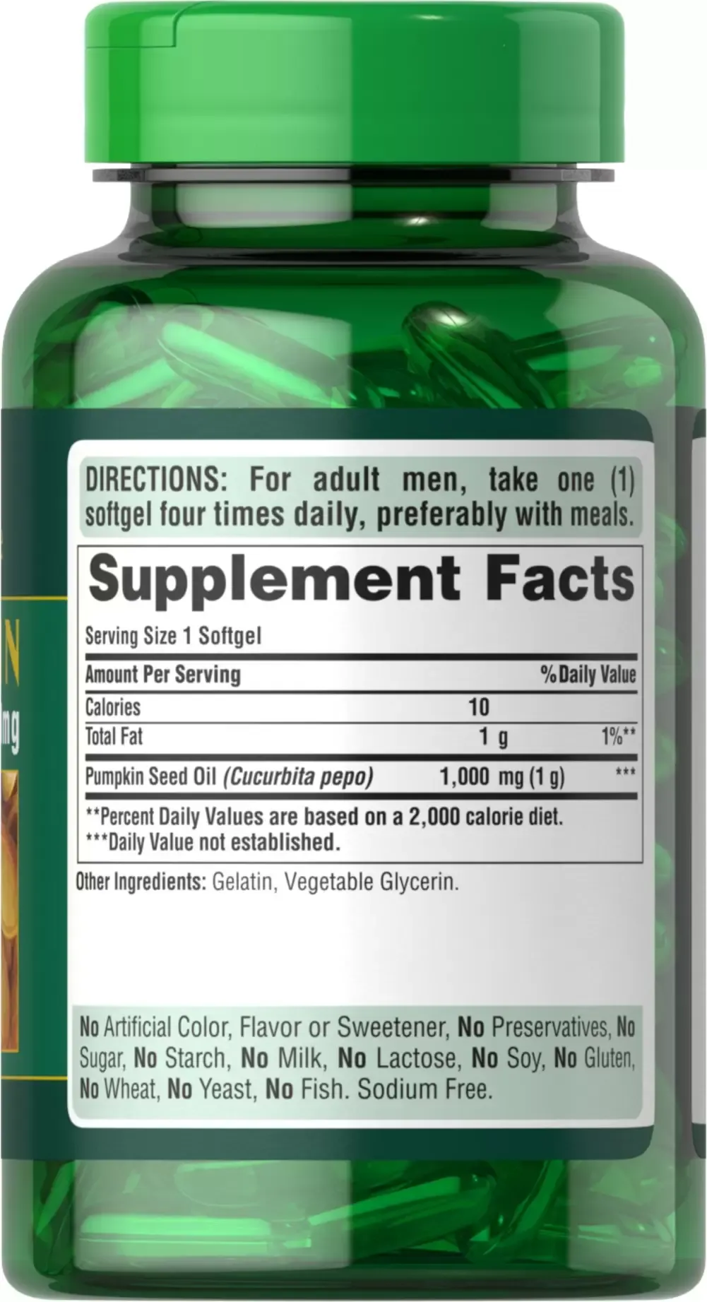 Pumpkin Oil 南瓜籽油 1000 MG （100 粒） - 3