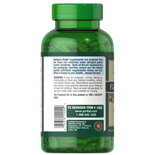  Non-GMO Natural Flax Oil 1000 mg  非轉基因天然亞麻油 240膠囊 - 4