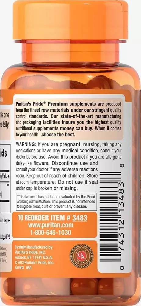 葉黃素 6 毫克含有玉米黃質 200 Softgels Free Lutein(游離型) - 3