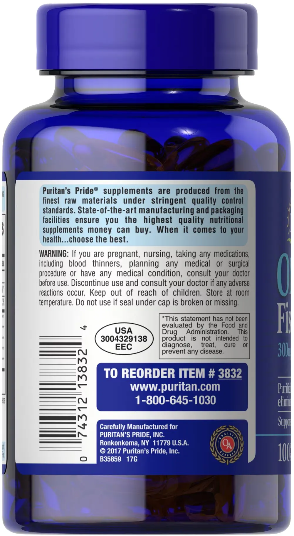 Omega-3 魚油 1000 MG（300MG 活性Omega-3） - 5