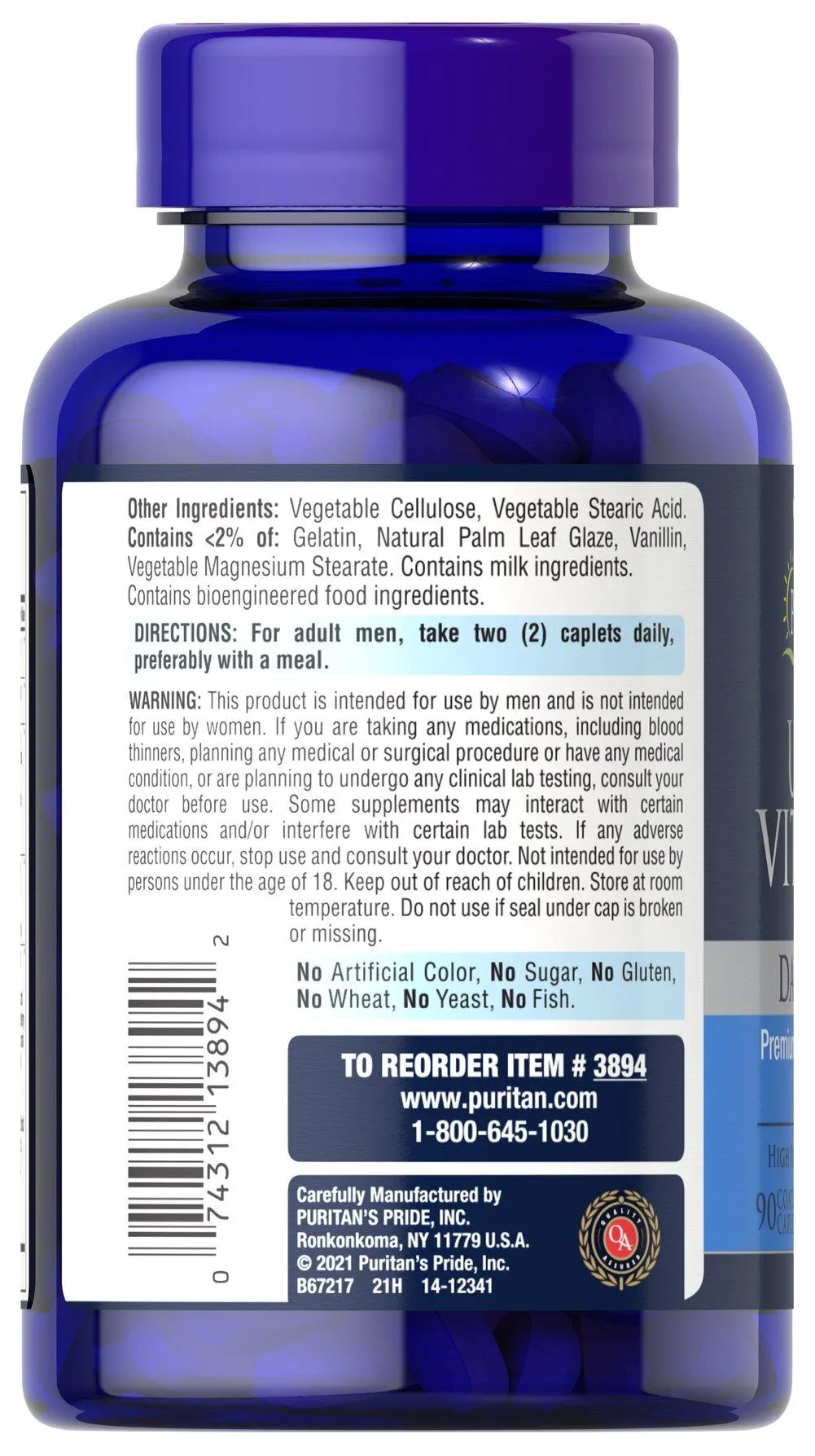  Ultra Vita Man™ Time Release 男性超級綜合維生素 長效型 - 3