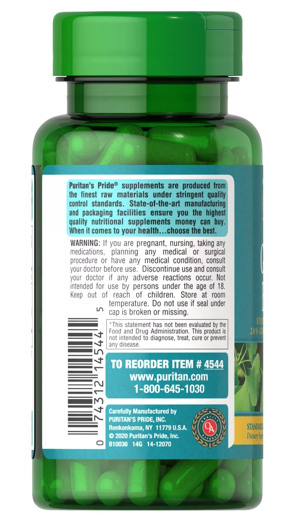 銀杏葉萃取 120 MG （100 膠囊） - 2