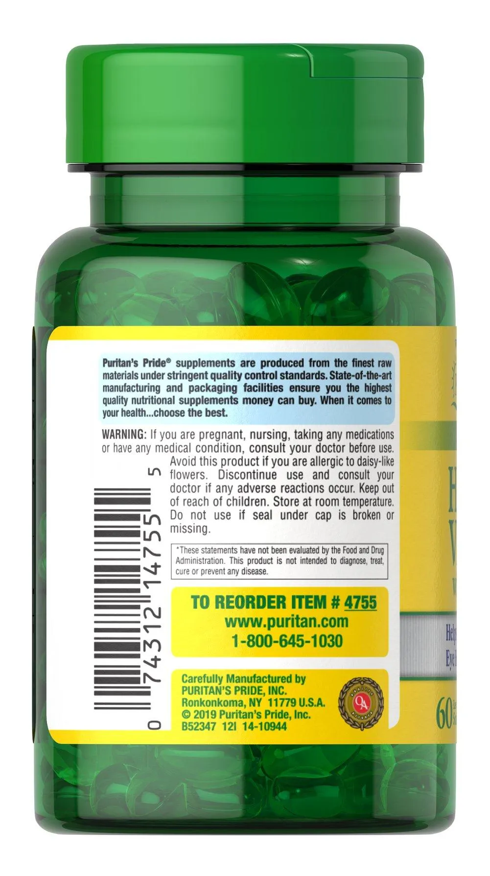 Herbavision葉黃素和山桑子配方（60 膠囊） - 3