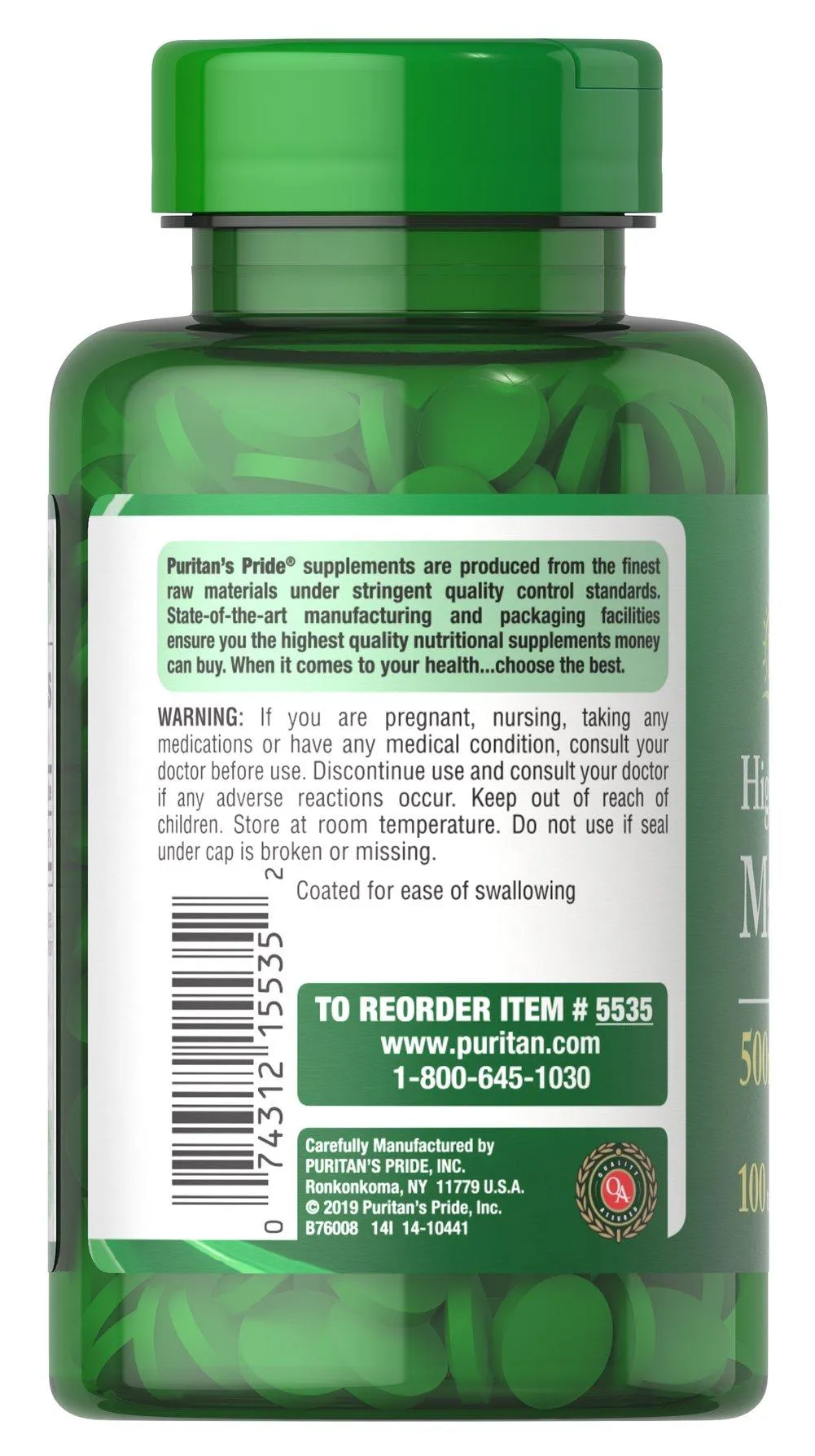 鎂 500 MG （100 錠） - 4